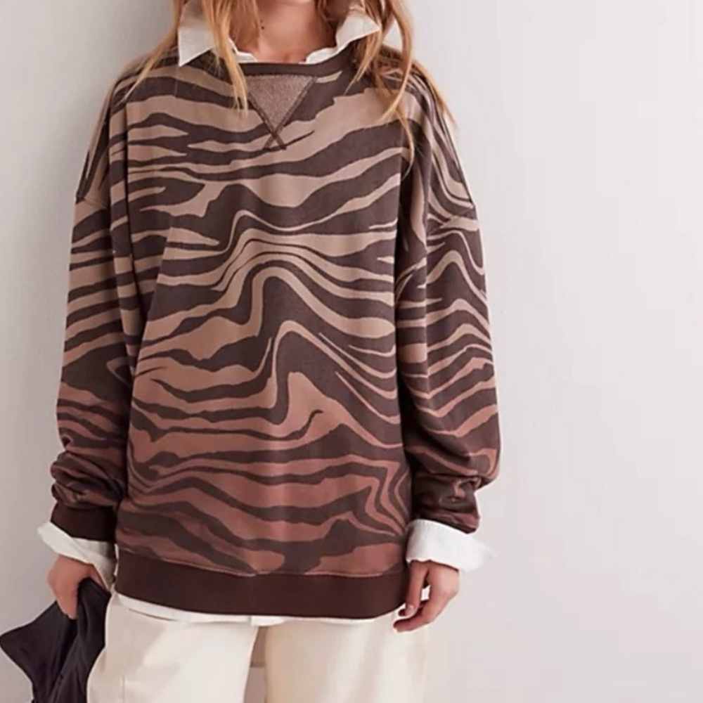 Classic Printed Oversized Crewneck